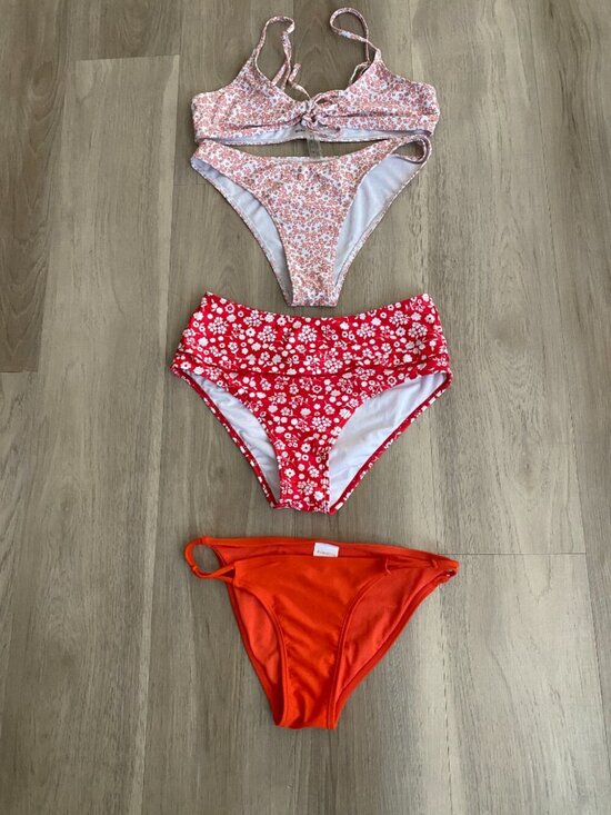 Other - Swim Bundle Size Small  | SHEIN Floral Bikini Set + Floral High Waist & Orange